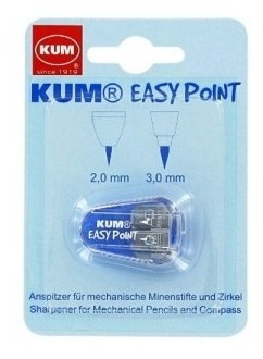 Apontador Alemão Grafite 2mm E 3mm Kum Easy Point *frete+bar