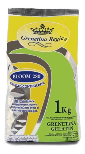 Grenetina Natural 280 Bloom 1 Kg Marca Regia