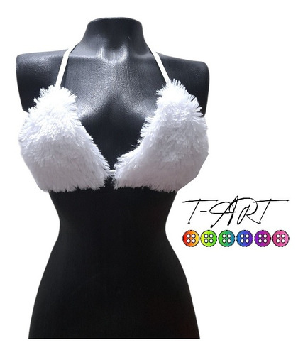 Top Crop De Peluche T-art | Top Tipo Bikini