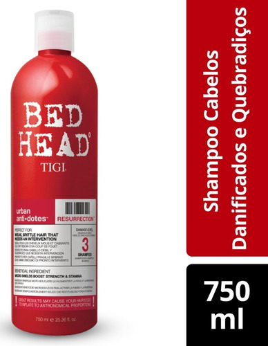 Shampoo Tigi Bed Head Resurrection Reparação 750ml 