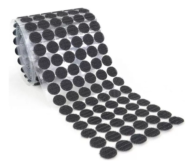 102 Pares Velcros Negro Autoadhesivos 15 Mm Forma Redonda