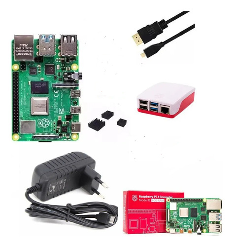 Raspberry Pi4 Modelo B (4gb) Case Fonte Hdmi Dissípadores