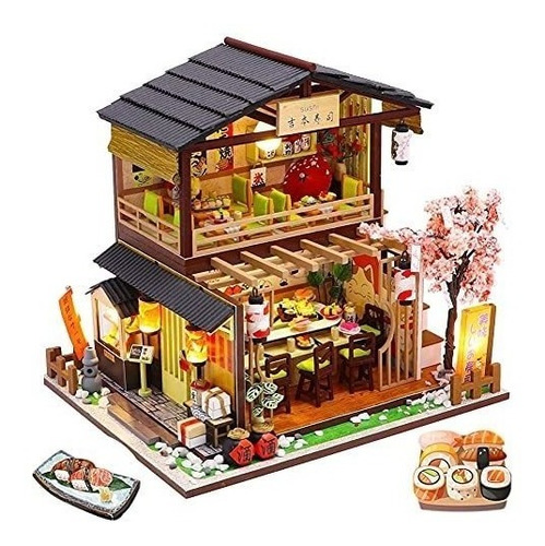 Casa Miniatura De Muñecas Estilo Japonés 8.66x6.89x7.68   