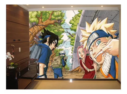 Papel De Parede Anime Naruto Mangá Desenho Art Lavável