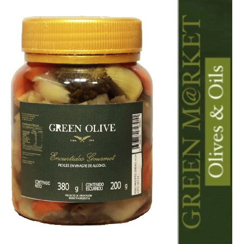 Pickles Mixtos Green Olive C/aceitunas Negras X200gr. 
