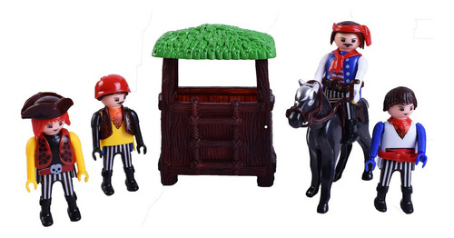 Castillo Medieval Y Personajes Piratas Muñecos Figuras