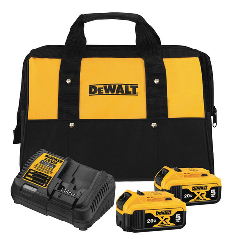 Kit 2 Baterias 5ah + Carregador E Bolsa  Dcb205c2k Dewalt