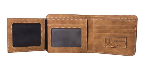 Imagem 2 de 4 de Carteira Masculina Hengsheng Couro Plutônio Horizontal