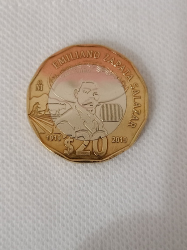 1  Moneda C/error, Bicentenario Luct. Gral Emiliano Zapata S