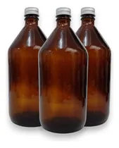 Comprar Set X3 Botellón Lavadero Laundry Vidrio Ámbar 1 Litro