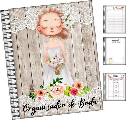 Kit Imprimible Agenda Planificador Matrimonios Boda 2023 