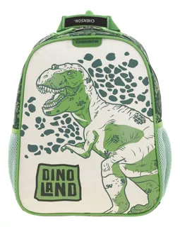 Mochila Chenson T-rex Dino Land Estampado Relieve Kinder Co66070 Chenson