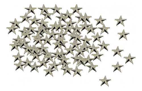 100 Unids Metal Cinco Puntas Estrella Remaches 1,5 Cm