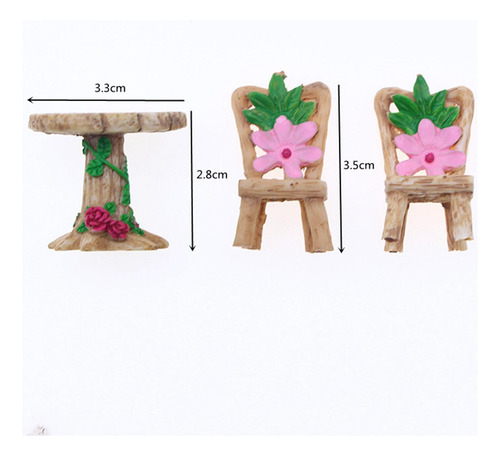 1/12 Escala Casa De Muñecas Mesa Silla Miniatura