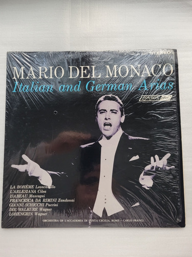 Mario Del Monaco Italian And German Arias Lp Importado _ (Usado)