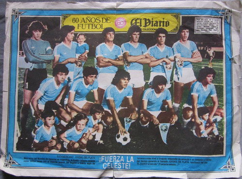 Antiguo Poster Sudamericano Juvenil Del Plata Futbol Uruguay