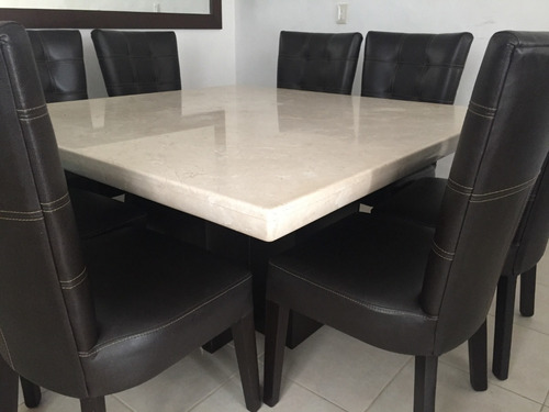 Comedor Marmol 2mx2m Con 8 Sillas