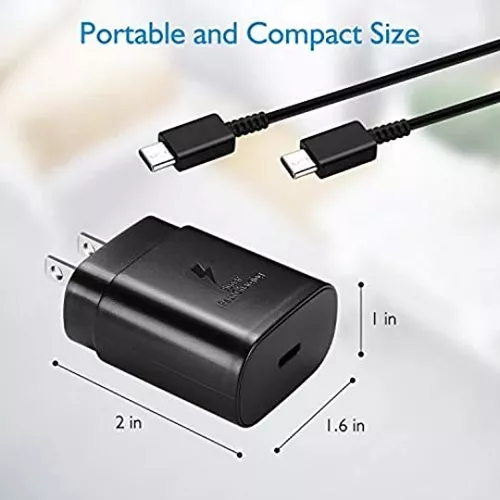 Cargador Carga Rápida 25W + Cable USB-C Samsung PD