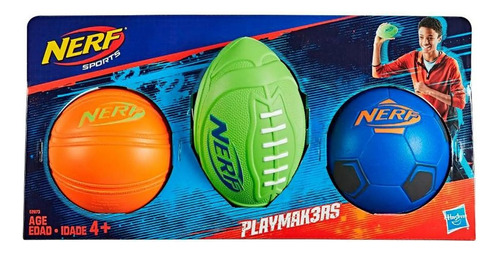 Set 3 Balones Hasbro Nerf Sports Playmak3rs