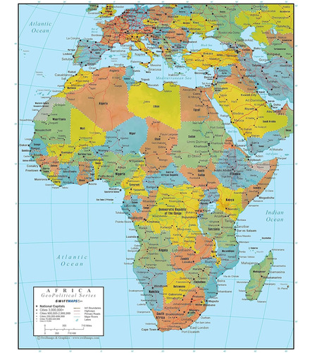 Mapa De Pared De África Edición Geopolítica De Swift...