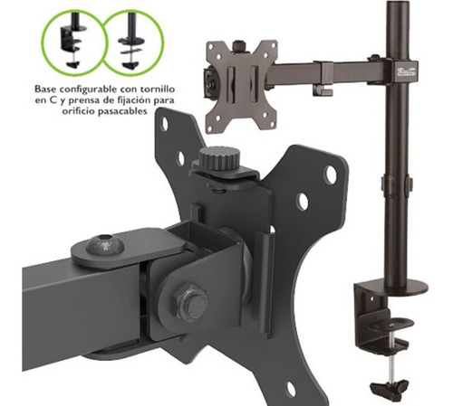 Imagen 5 de 7 de Soporte Para Monitor Klip Kpm-300 Para Lcd De 13 A 32'' 8kg