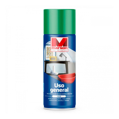 Pintura En Spray Esmalte Verde Esmeralda 350ml Marson