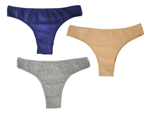 Panties Algodón Para Mujer Bragas Calzón Pantys Sexy 3 Pack