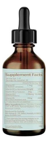 Docbella Gotas Complejo Vitaminas B B12 1200mcg 2 Oz