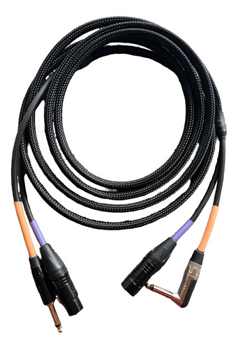 Cabo Duplo Instrumento + Fone 5m Com Malha Náutica Som Dtl