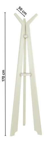 Cabideiro 3 Ganchos E 2 Arcos Mdf Off White Carrossel Happy