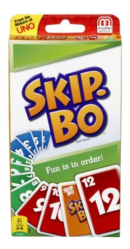Juego De Cartas Skip Bo Mattel De Los Creadores De Uno