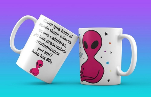 Taza Ovni Ufo Alien Mug Design. Sublimación Ceramica Premium