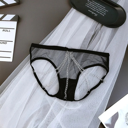 Tanga De Algodón Con Sexy Cadena