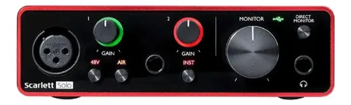 Interface De Áudio Usb Scarlett Solo 3ª Geração 24 Bits/1