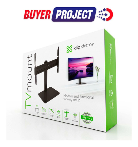 Imagen 4 de 4 de Soporte De Monitor Escritorio Klip Ktm-500 37-70'' Incl. 35º