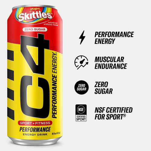 Cellucor C4 Bebida Energética Preentrenamiento Skittles 12 P