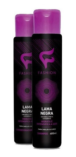 Fashion - 6  Kit De Shampoo Lama Negra Matizador Preto
