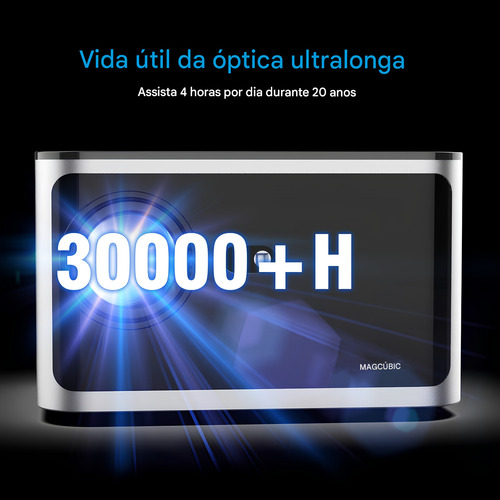 Projetor Magcubic Hy350 Pró Hd 4k 1080p Wifi6 Led 580 Ansi Preto