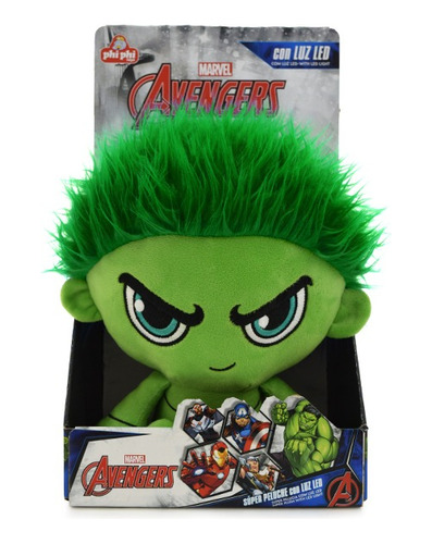 Peluche Hulk 25 Cm Con Luz - Marvel Original Phi Phi Toys