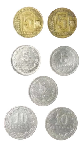 Lote De Monedas Argentinas De 5 Y 10 Centavos
