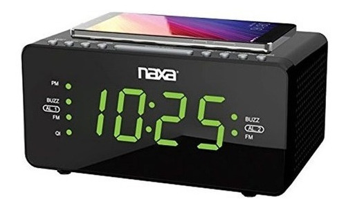 Naxa Electronica Radio Despertador Color Negro Brillante Nr