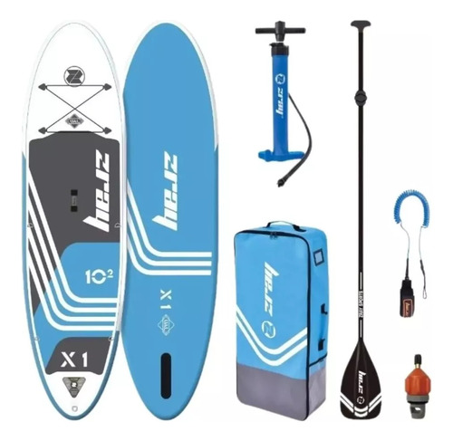 Tabla Sup Rider Zray X1 Inflable - Standup Paddle Color Celeste