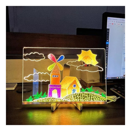 B Tablero Dibujo Para Niños Tableros Mágicos Emisores Luz