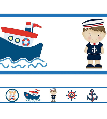 pics Faixa Ursinho Marinheiro Png faixa de parede infantil ursinho marinheiro menino 5m r 44 95