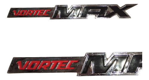 Emblema Chevrolet Vortec Max Silverado Cromo Negro Rojo