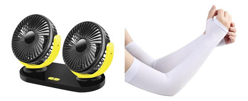 Mini Ventilador De Coche Eléctrico, Doble Cabeza, 3