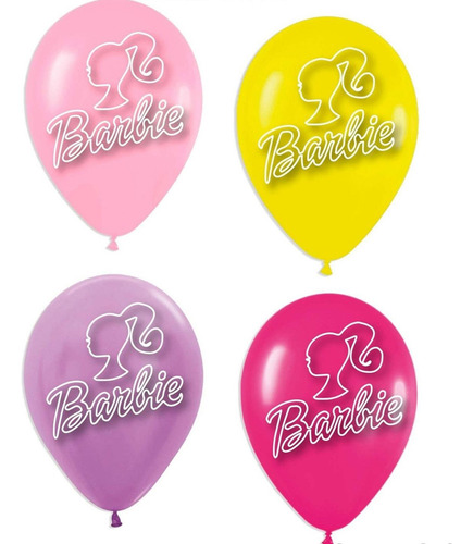 Globos Bombas Estampados X20u Barbie