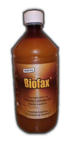 Biofax Cera P Pisos De Madera Cerámicos 1lt Int Ext Sibaco