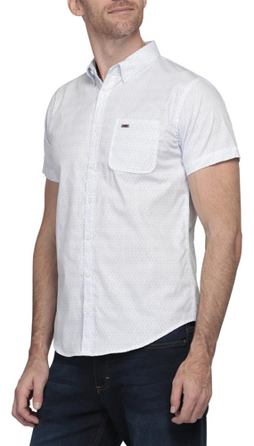 Camisa Ultra Slim Lee Hombre Manga Corta 25m3