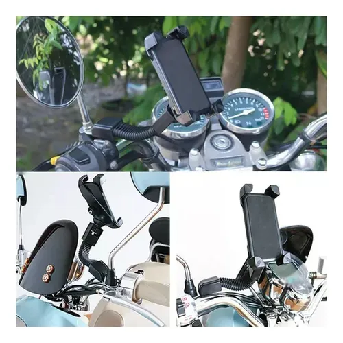 Soporte De Celular Moto Telefono 360 Retrovisor Universal